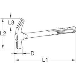 KS Tools 1422010 142.2010 kladivo s rozštěpem 920 g 370 mm 1 ks
