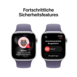 Apple Watch Series 11 GPS 46 mm hliníkový plášť sportovní náramek Mlžná fialová S/M
