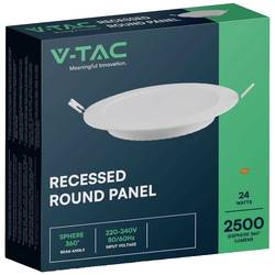 V-TAC VT-61024-RD 7869 LED panel vestavný Energetická třída (EEK2021): E (A - G) 24 W studená bílá bílá