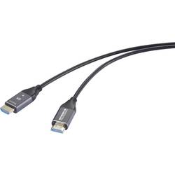 SpeaKa Professional HDMI / optické vlákno kabel Zástrčka HDMI-A, Zástrčka HDMI-A 100 m černá SP-12842688 8K UHD, AOC (aktivní optický kabel) HDMI kabel