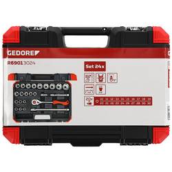 Gedore RED R69013024 3300056 12-hranný sada nástavců pro nástrčný klíč 24dílná 1/2
