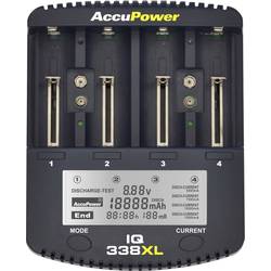AccuPower IQ338XL nabíječka akumulátorů NiCd, NiMH, Li-Ion 10340 , 10350 , 10440, 10500 , 12500 , 12650 , 13500 , 13650 , 14500, 14650 , 16340, 16650, 17335 ,