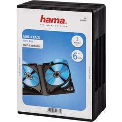 Hama obal na DVD 6 CD/DVD/Blu-ray polypropylen černá 3 ks (š x v x h) 13.6 x 19.1 x 2.66 cm 00049685