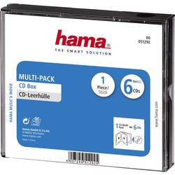 Hama obal na CD 6 CD/DVD/Blu-ray polystyren černá 1 ks (š x v x h) 14.2 x 12.5 x 2.4 cm 00051292