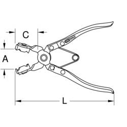 KS Tools 115.1057 kleště na hadicové spony 200.0 mm 1 ks