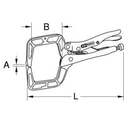 KS Tools 115.1071 kleště samosvorné kulaté 0 - 100 mm 270 mm