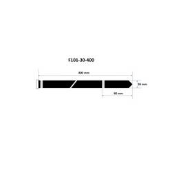 FASTECH® F101-30-400 pásek se suchým zipem s páskem háčková a flaušová část (d x š) 400 mm x 30 mm černá 1 ks
