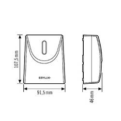 ESYLUX ED10025471 soumrakový spínač bílá 240 V 1 spínací kontakt