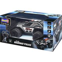 Revell Highway Police černá RC model auta elektrický záchranný vůz RtR 2,4 GHz vč. akumulátorů a kabelu k nabíjení
