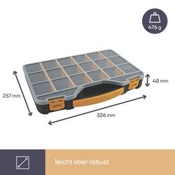 Velleman OMR13 krabička na malé součástky (d x š x v) 326 x 257 x 48 mm přihrádek: 18 Box Obsah 1 ks