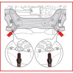Sada fixačních čepů pro pomocný rám VAG M14 x 1,5, 4 ks KS Tools 150.2680