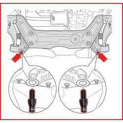 Sada fixačních čepů pro pomocný rám M12 x 1,5, 4 ks KS Tools 150.2675