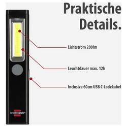 Brennenstuhl LED ruční svítilna, pracovní svítidlo PL 200 AC, 200 lm, 1175590100