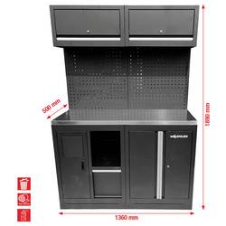 KS Tools 866.6040 Systém dílenských skříní (š x v x h) 1360 x 1890 x 500 mm černá