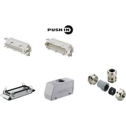 RockStar® HDC kits-Heavy Duty Connectors, Kit, HE, Size: 8, Poles: 24, PUSH IN spring connection, 500 V, 16 A, diecast aluminium, metric