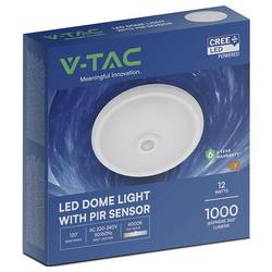 V-TAC 218086 LED Energetická třída (EEK2021) F (A - G) 12 W přírodní bílá vč. detektoru pohybu 1 ks