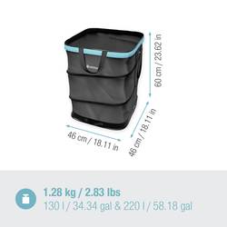 GARDENA 11715-20 Vak na zahradní odpad 127 l černá/tyrkysová