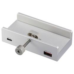 Renkforce RF-6690354 USB Hub 3 + 1 port USB-A, USB-C® USB 3.1 Gen1 5 GBit/s s hliníkovým krytem stříbrná RF-ACHB-350