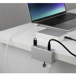 Renkforce RF-6690354 USB Hub 3 + 1 port USB-A, USB-C® USB 3.1 Gen1 5 GBit/s s hliníkovým krytem stříbrná RF-ACHB-350