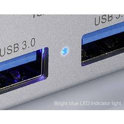 Renkforce RF-6690354 USB Hub 3 + 1 port USB-A, USB-C® USB 3.1 Gen1 5 GBit/s s hliníkovým krytem stříbrná RF-ACHB-350