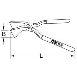 KS Tools 222.1602 klempířské falcovací kleště 260 mm 1 ks