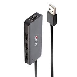LINDY 42986 USB Hub 4 porty USB-A USB 2.0 480 MBit/s černá 42986