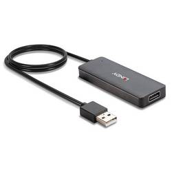 LINDY 42986 USB Hub 4 porty USB-A USB 2.0 480 MBit/s černá 42986