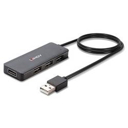 LINDY 42986 USB Hub 4 porty USB-A USB 2.0 480 MBit/s černá 42986