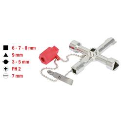 KS Tools 130.1015 Univerzální klíč k rozváděči, 71mm klíč od skříňového rozvaděče zinkový tlakový odlitek 1 ks