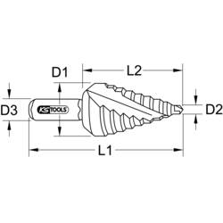 KS Tools 330.2371 3302371 HSS stupňovitý vrták 1 ks