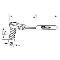 KS Tools 150.1985 Drcení pro ABS senzory, Ø 15 mm