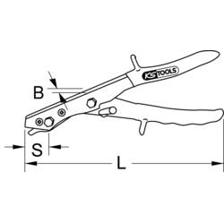 KS Tools 140.2175 Nůžky na plech, 265 mm