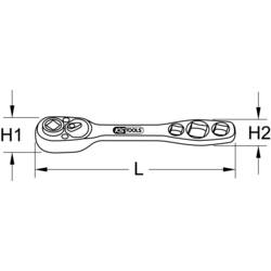 Chladící klimatizační ráčna 5 v 1, přepínatelná, 157 mm KS Tools 130.0222