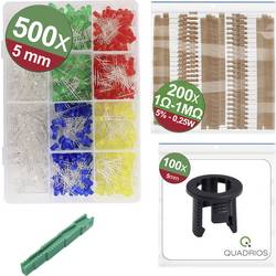 Quadrios 24O196 sada LED červená, zelená, žlutá, modrá, bílá 5 mm 700 mcd 20 mA 3 V