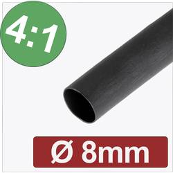 Quadrios 24CA298 smršťovací bužírka s lepidlem černá 8 mm 2 mm Poměr smrštění:4:1 metrové zboží