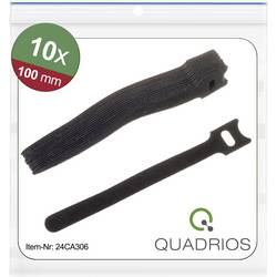 Quadrios 24CA306 kabelový manažer na suchý zip ke spojování háčková a flaušová část (d x š) 100 mm x 12 mm černá 10 ks