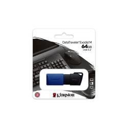 Kingston DataTraveler Exodia M USB flash disk Retail 64 GB černá/modrá DTXM/64GB USB 3.2 (Gen 1x1)