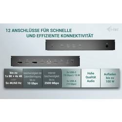 i-tec USB-C® dokovací stanice CA5MONITORDOCKPD Vhodné pro značky (dokovací stanice pro notebook): univerzální, Apple
