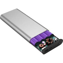 RealPower PB-20000 powerbanka Li-Pol, 20000 mAh, stříbrná, Indikátor stavu