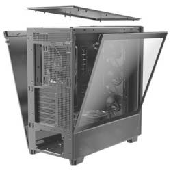Antec FLUX midi tower PC skříň černá, dřevo