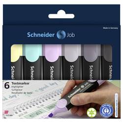 Schneider Schreibgeräte zvýrazňovač textu Textmarker Job Pastell (grau) Karton-Etui 6 Stück sortiert 115099 1 mm, 5 mm 6 ks