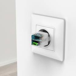 Hama USB nabíječka, USB Power Delivery (USB-PD) , 1x USB-C®, 25.00 W, Dodávka energie, bílá