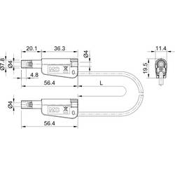 Stäubli SLK-4N-S25 měřicí kabel lamelová zástrčka 4 mm lamelová zástrčka 4 mm 50 cm zelená 1 ks