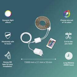 Philips 8720169322530 Kompletní sada LED pásku 230 V 15 m RGB 15 m