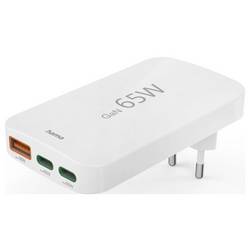 Hama USB nabíječka, Qualcomm Quick Charge 3.0 , Qualcomm Quick Charge 2.0, USB Power Delivery (USB-PD) , Rychlonabíječka, 65.00 W, Dodávka energie, Quick