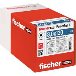 Fischer 562931 FPF II CTF 8,0 x 120 BC 50 šroub do dřeva 8 mm 120 mm TX ocel galvanizováno zinkem 50 ks