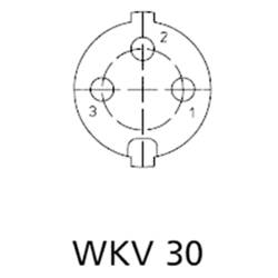 Lumberg WKV 30 DIN kruhový konektor zásuvka, zahnutá Pólů: 3 stříbrná 1 ks