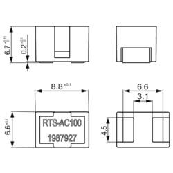 Schurter tepelná pojistka 60 V/DC (d x š x v) 8.8 x 6.6 x 6.7 mm 1 ks
