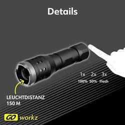 Müller-Licht 27700075 LED kapesní svítilna velký dosah na baterii 300 lm 153 g