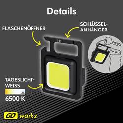 Müller-Licht 27700074 LED kapesní svítilna, světlo na klíče přívěsek napájeno akumulátorem 500 lm 40 g